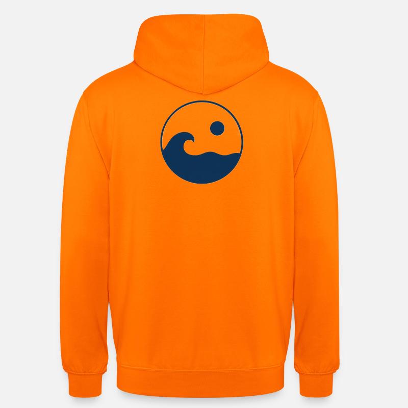 Circle Waves Sun Logo - Sweat-shirt à capuche unisexe - orange