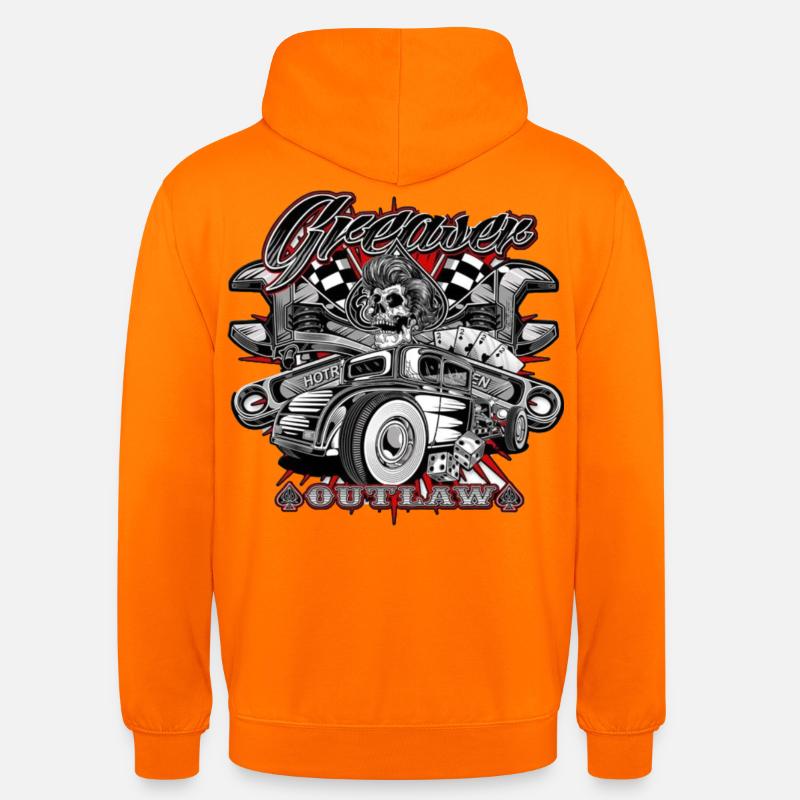 Hot rod Garage - Luvtröja unisex - orange