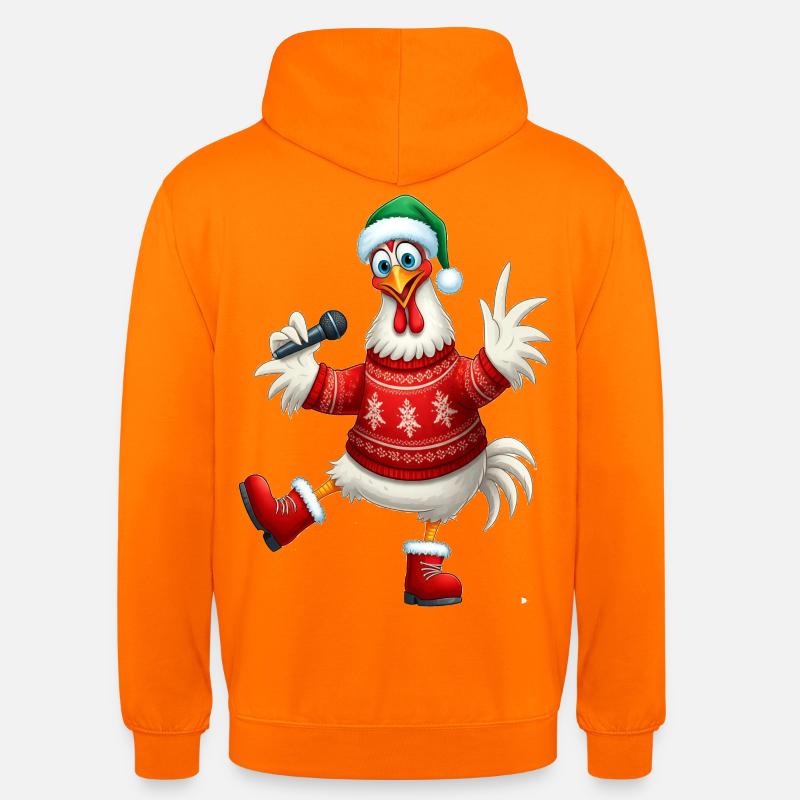 Urlaub Singende Henne Pullover - Unisex Hoodie - Orange