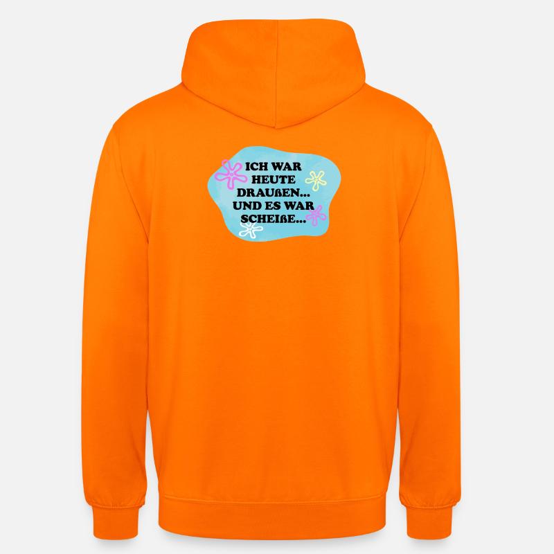 Ich war draußen | Sarkasmus Retro Meme - Unisex Hoodie - Orange