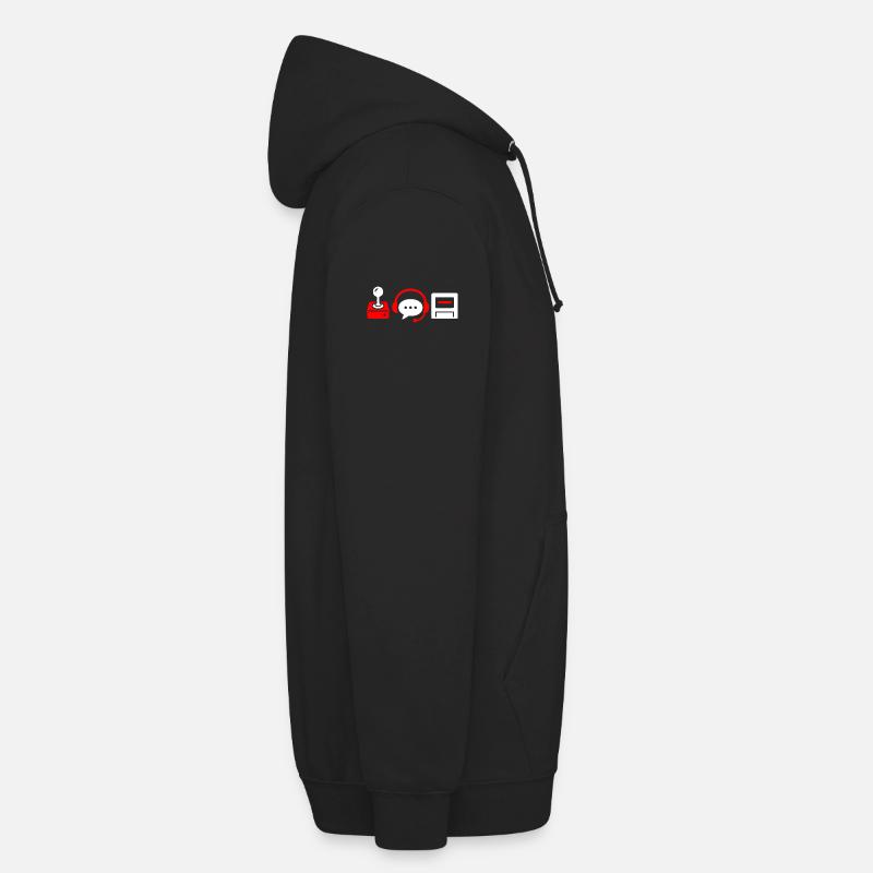 Retro controller, PC and headset - Unisex Hoodie - black