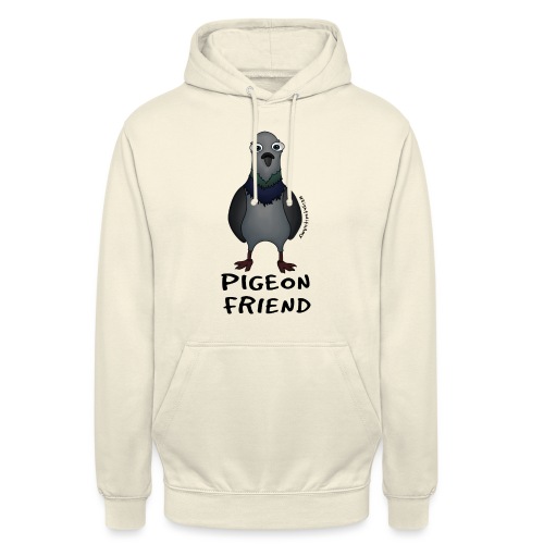 Amy's 'Pigeon Friend' design (black txt) - Unisex Hoodie