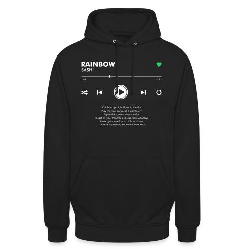 RAINBOW - Play Button & Lyrics - Unisex Hoodie