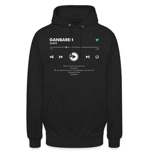GANBAREH - Play Button & Lyrics - Unisex Hoodie
