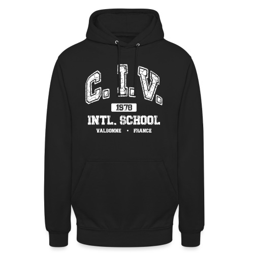 CIV WHT - Sweat-shirt à capuche unisexe