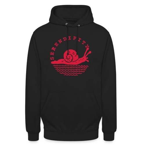 Serendipitous Snail - a logo for slow boating - Unisex Hoodie
