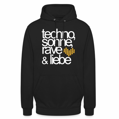 Techno Sonne Rave & Liebe Sommer Musik Festivals - Unisex Hoodie