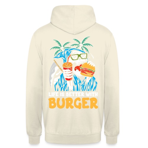 Mit Burger ist das Leben besser | Reaper Beach Schädel - Unisex Hoodie