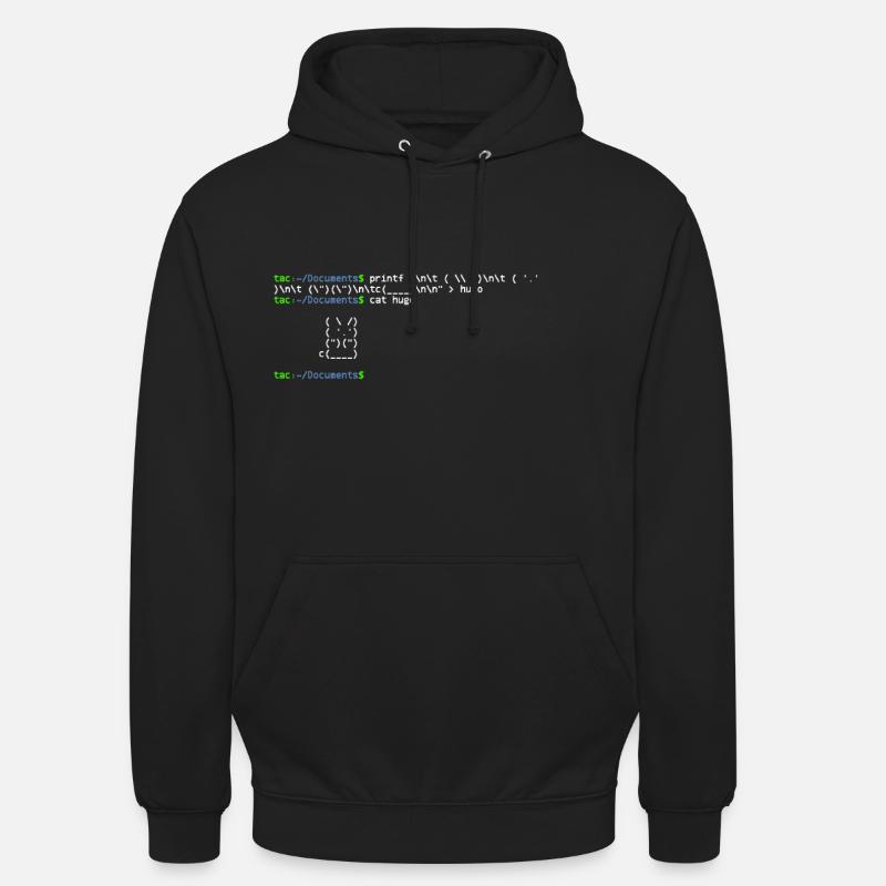 linux shell rabbit Sweat-shirt à capuche unisexe