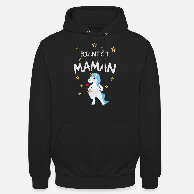 Bientôt maman - Sweat-shirt à capuche unisexe - noir