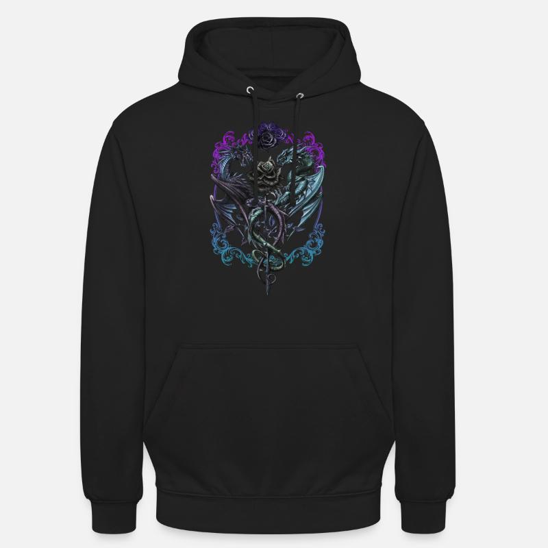 Alchemy England Caducée - Sweat-shirt à capuche unisexe - noir