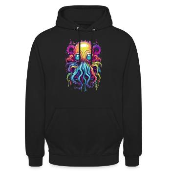 Squid Octopus - Unisex Hoodie - black - Front - Alina (178cm) & Michal (187cm)
