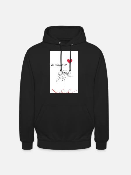 Marry me - Unisex Hoodie - Schwarz