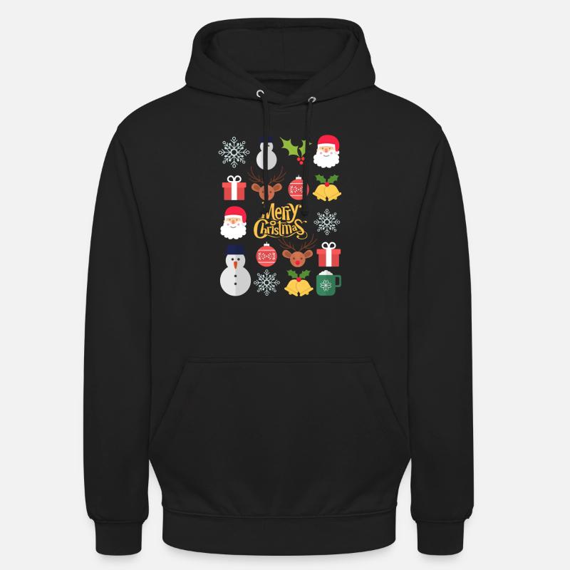 Amis de Noël joyeux Noël - Sweat-shirt à capuche unisexe - noir