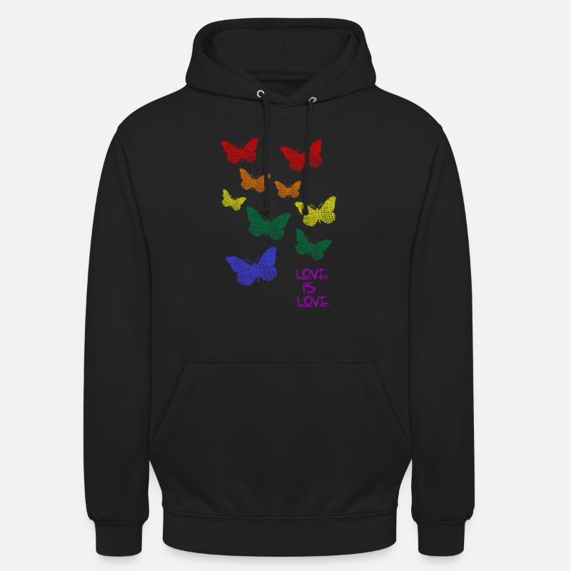 Regenbogen Rainbow LGBTQ CSD - Unisex Hoodie - Schwarz