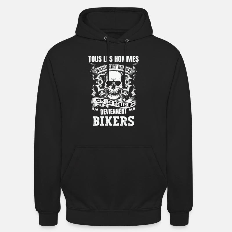 les meilleurs deviennent bikers - Sweat-shirt à capuche unisexe - noir