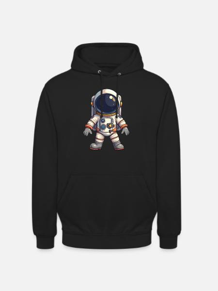 Cartoon Astronaut - Unisex Hoodie - black