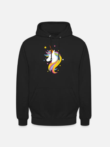 Cute unicorn - Unisex Hoodie - black