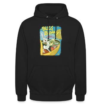 Looney Tunes Bugs Bunny Adventure Vintage - Unisex Hoodie - black - Front - Alina (178cm) & Michal (187cm)