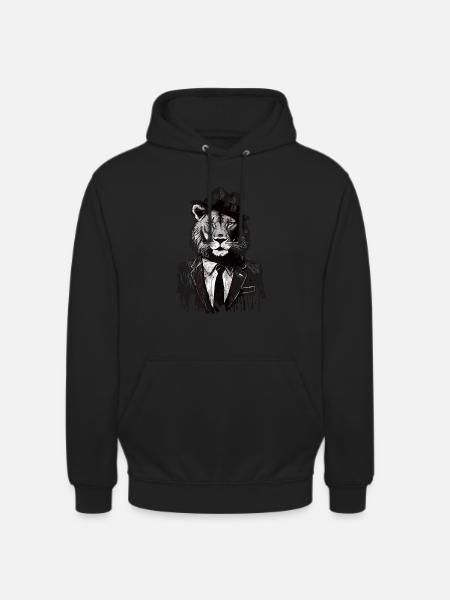 Lion Gangster - Unisex Hoodie - Schwarz