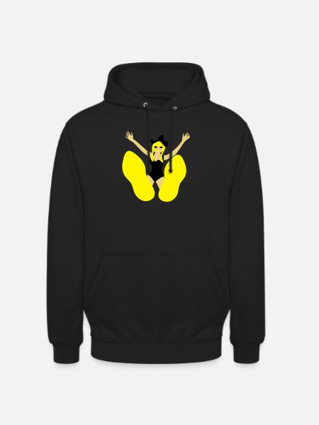 Pin up with big feet - Unisex Hoodie - black