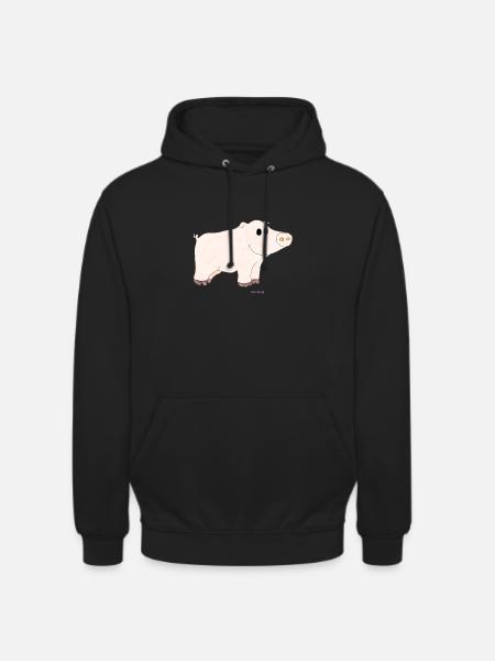 Schwein / Pig - Unisex Hoodie - Schwarz