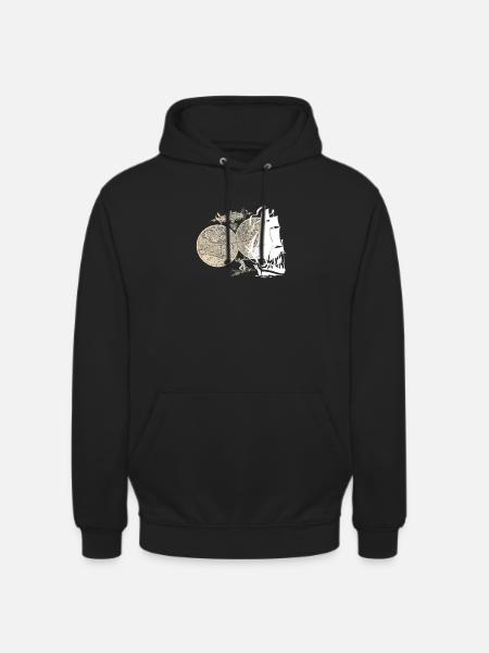 Ship + Map - Unisex Hoodie - black