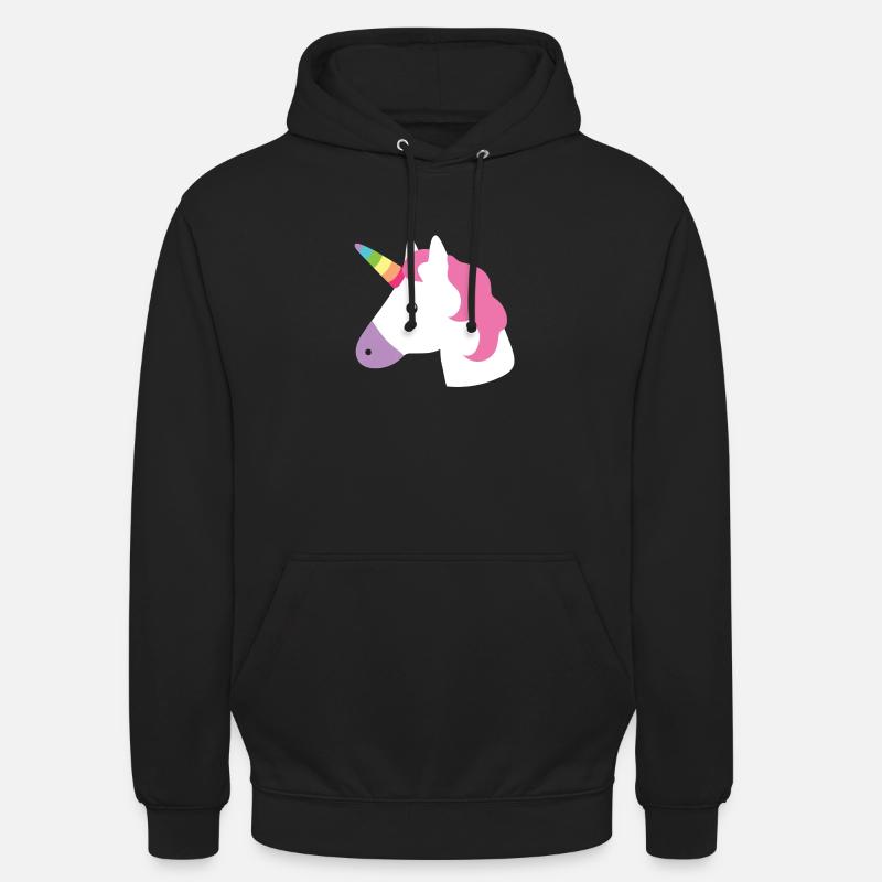 licorne - Sweat-shirt à capuche unisexe - noir