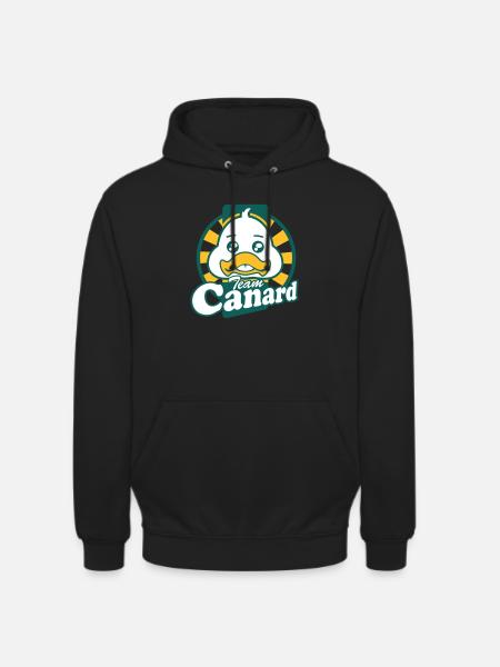 TeamCanard - Sweat-shirt à capuche unisexe - noir