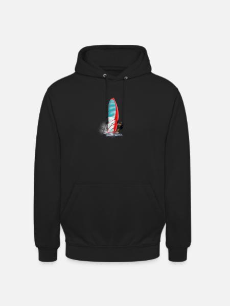 windsurfing - Sweat-shirt à capuche unisexe - noir