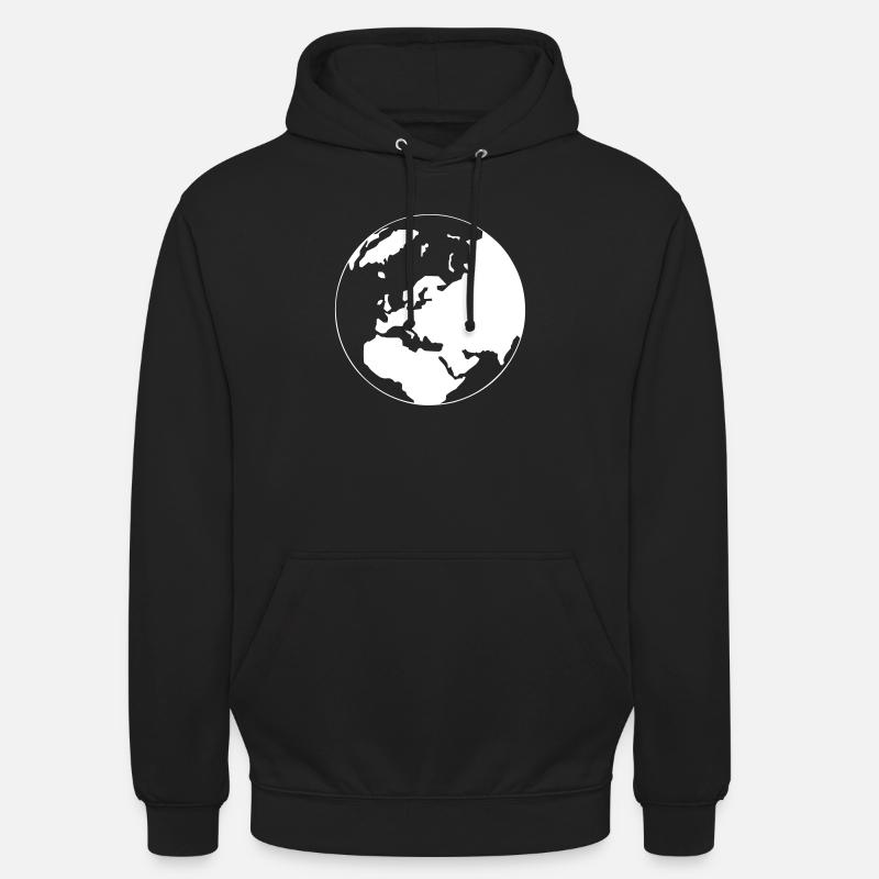 Une carte du monde - Sweat-shirt à capuche unisexe - noir