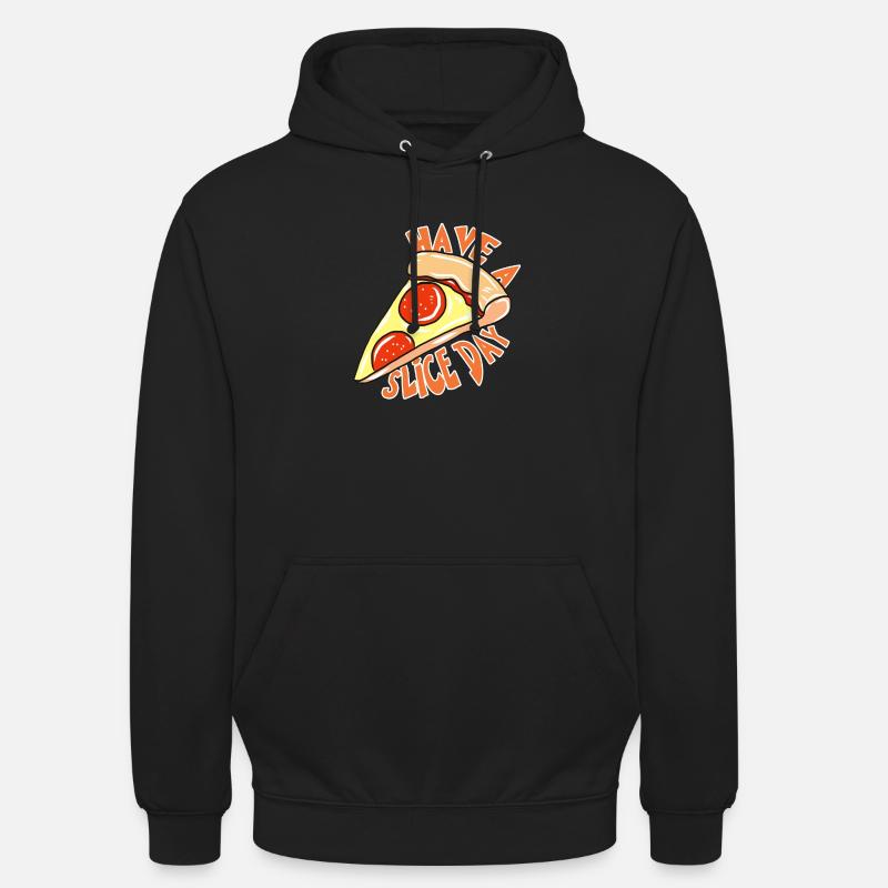 pizza - Sweat-shirt à capuche unisexe - noir