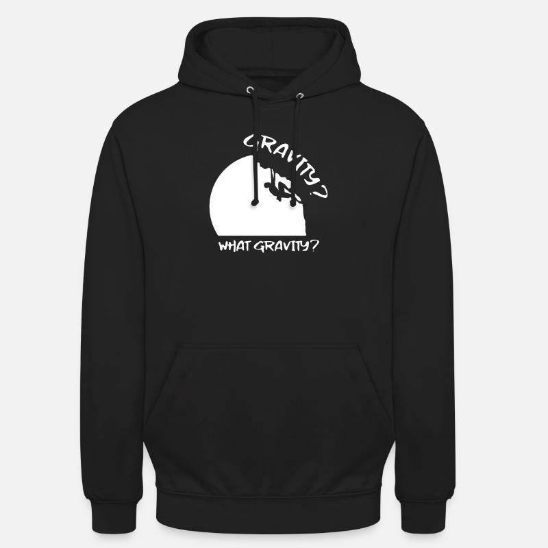 Felsklettern Bergsteigen Boulder Klettern Spruch - Unisex Hoodie - Schwarz