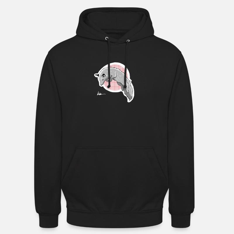 chasse au renard des neiges - Sweat-shirt à capuche unisexe - noir