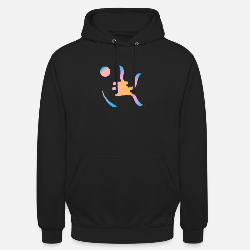 Soleil couchant sur symbole chinois - Sweat-shirt à capuche unisexe - noir