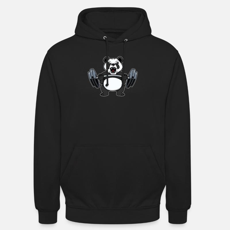 Weight lifting dumbbell workout gym workout - Unisex Hoodie - black