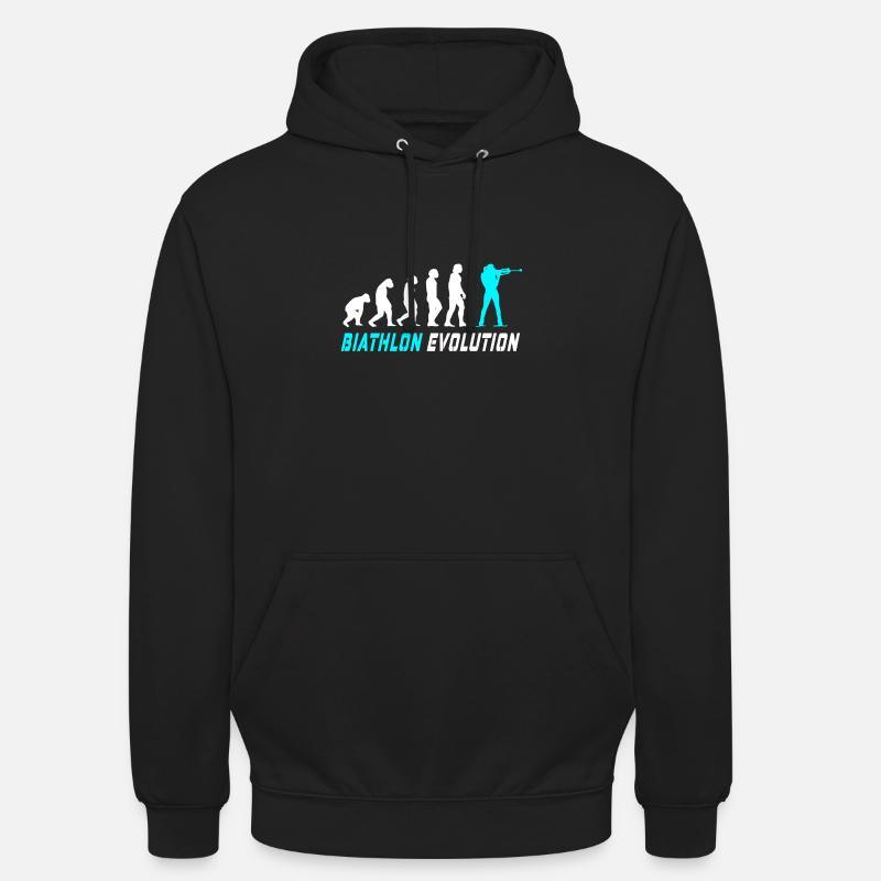 Evolution Biathlon Design / Geschenkidee - Unisex Hoodie - Schwarz