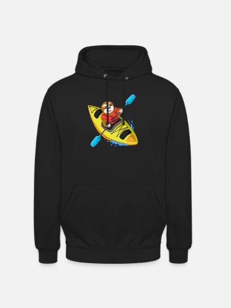 sloth kayak - Unisex Hoodie - black
