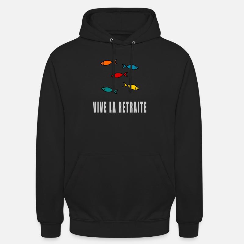 RETRAITE. BONNE RETRAITE. JOYEUSE RETRAITE - Sweat-shirt à capuche unisexe - noir