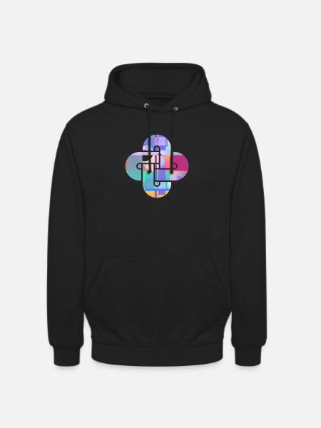 Prismatic Cross Mosaic - Unisex Hoodie - black