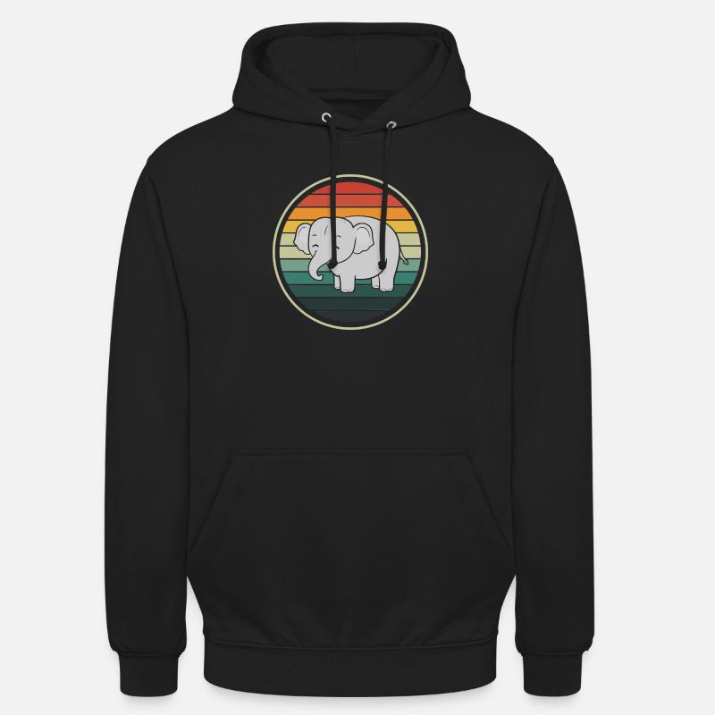 Elefant Elefanten - Unisex Hoodie - Schwarz