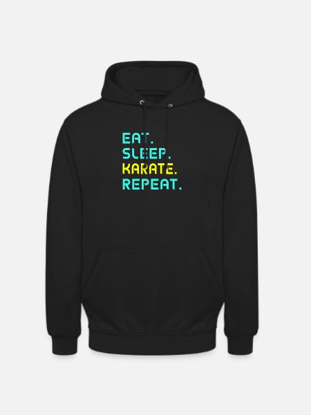 Eat. Sleep. karate. Repeat. - Unisex Hoodie - black