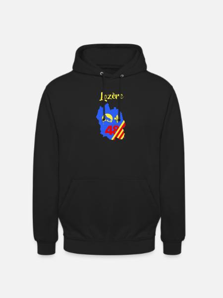 Lozère - Sweat-shirt à capuche unisexe - noir