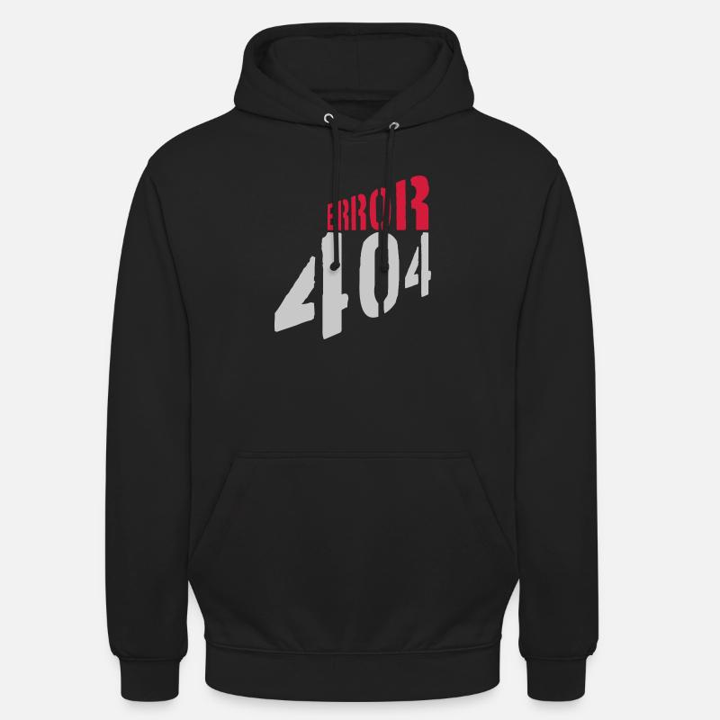 Meldung Error 404 Netzwerk - Unisex Hoodie - Schwarz