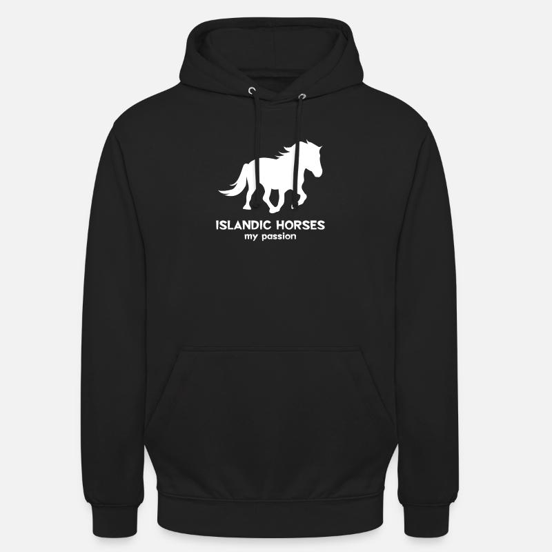 Pferde Statement Islandpferde Isländer Pferdeliebe - Unisex Hoodie - Schwarz