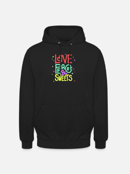 Süßigkeiten Statement Nachspeise Naschkatzen - Unisex Hoodie - Schwarz