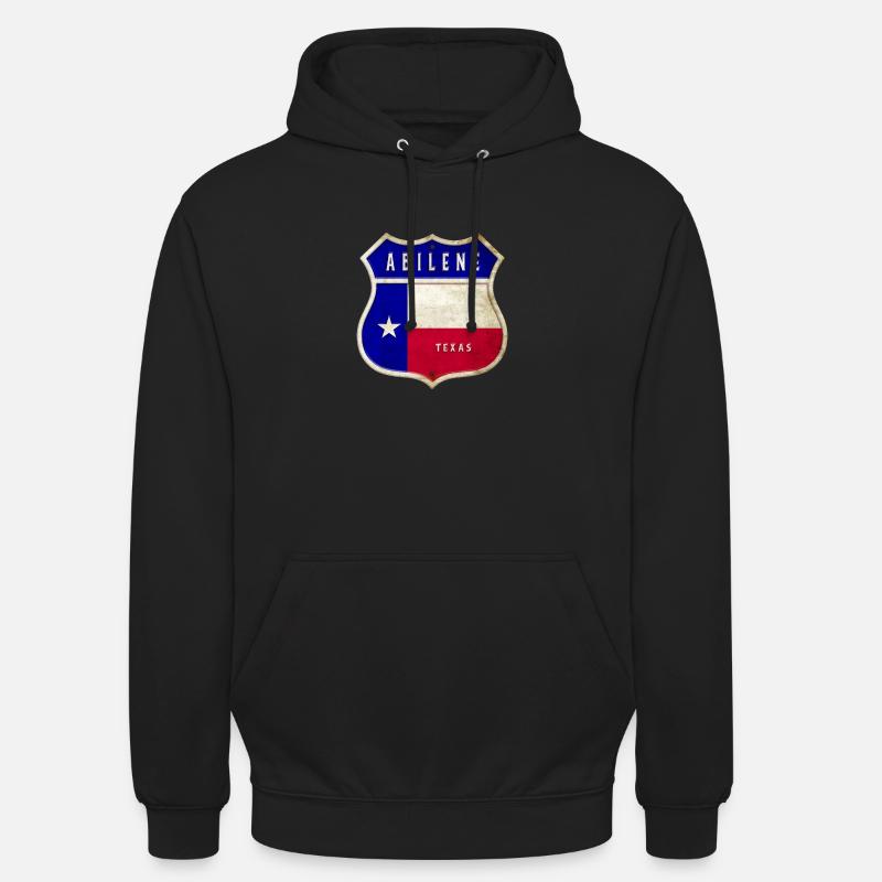 Abilene Texas Wappen Flaggen Design - Unisex Hoodie - Schwarz