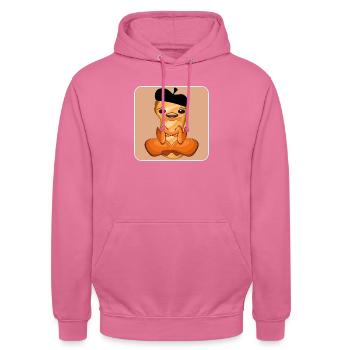 BBQ ROAST CHICKEN | BAGUETTE BASKENMÜTZE - Unisex Hoodie - pink - Front - Alina (178cm) & Michal (187cm)
