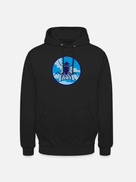 Circle housefly small house fly - Unisex Hoodie - black