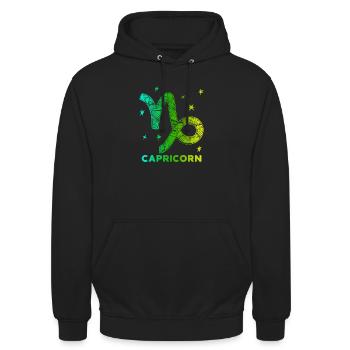 Constellation Stars Capricorn Zodiac Esoteric - Unisex Hoodie - black - Front - Alina (178cm) & Michal (187cm)